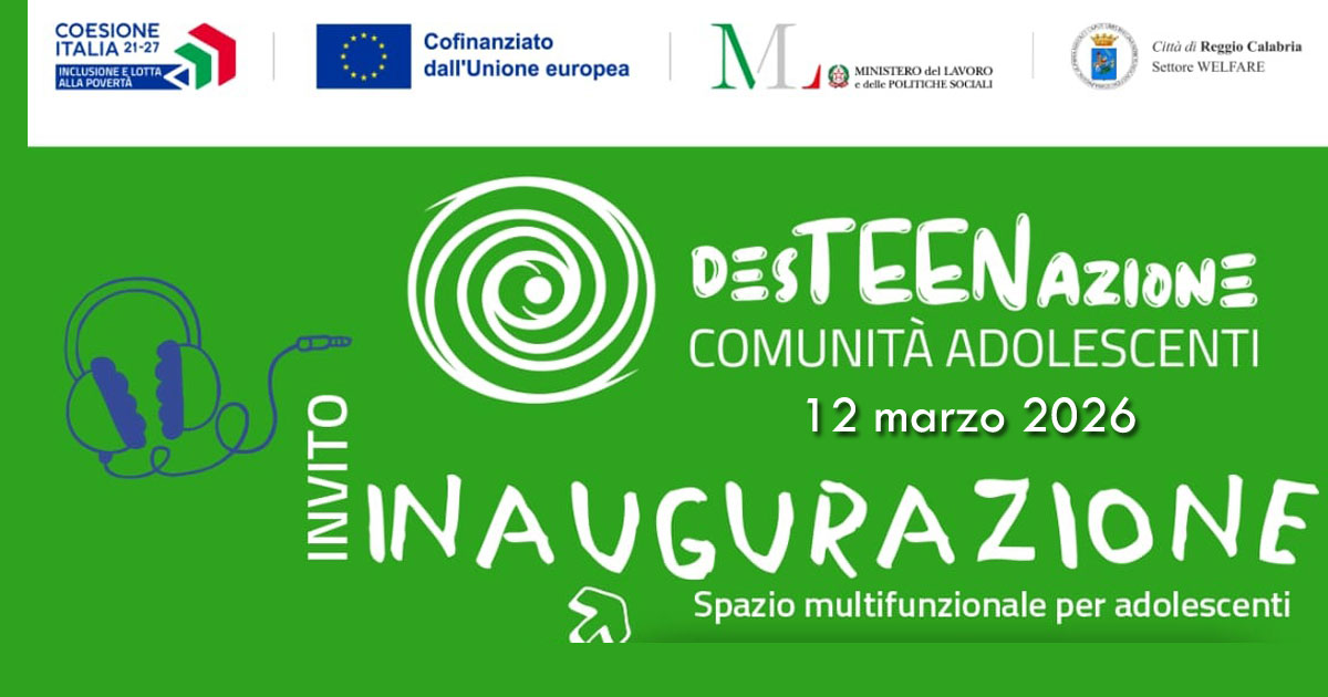 Immagine relativa alla notizia Reggio Calabria inaugura lo Spazio Multifunzionale per Adolescenti: nasce DesTEENazione