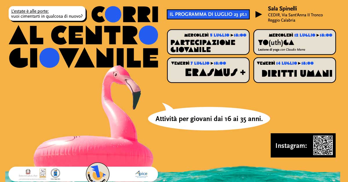 Immagine relativa alla notizia Progetto "Giovani fermenti. Per il Bene Comune" - Calendario attività Luglio 2023