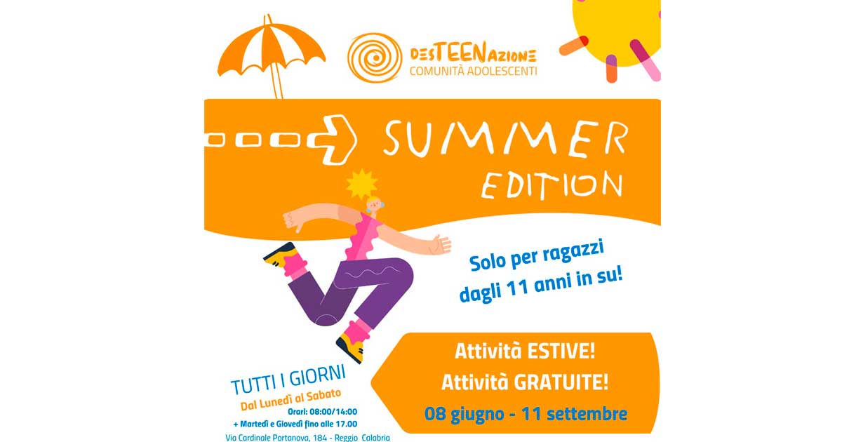 Immagine relativa alla notizia Summer Edition di “DesTEENazione - Desideri in azione"