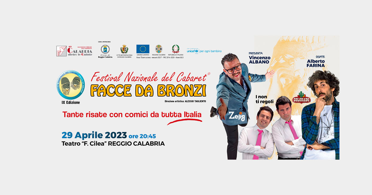 Immagine relativa alla notizia Festival Nazionale del cabaret “Facce da bronzi” IX edizione