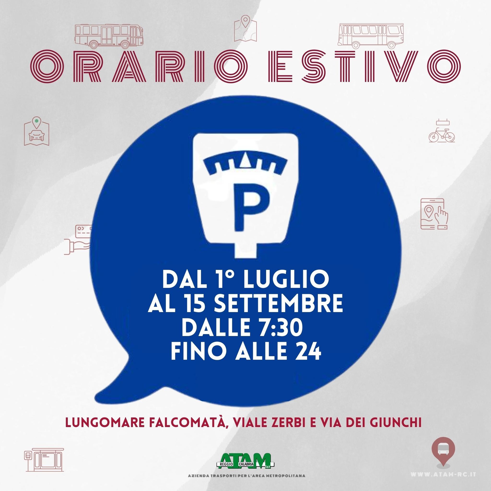 Immagine relativa alla notizia Comunicato ATAM SpA -  Orario estivo per i parcheggi a pagamento