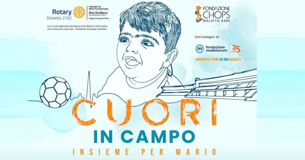Immagine relativa alla notizia "Cuori in campo - Insieme per Mario" una partita di calcio a sostegno della ricerca