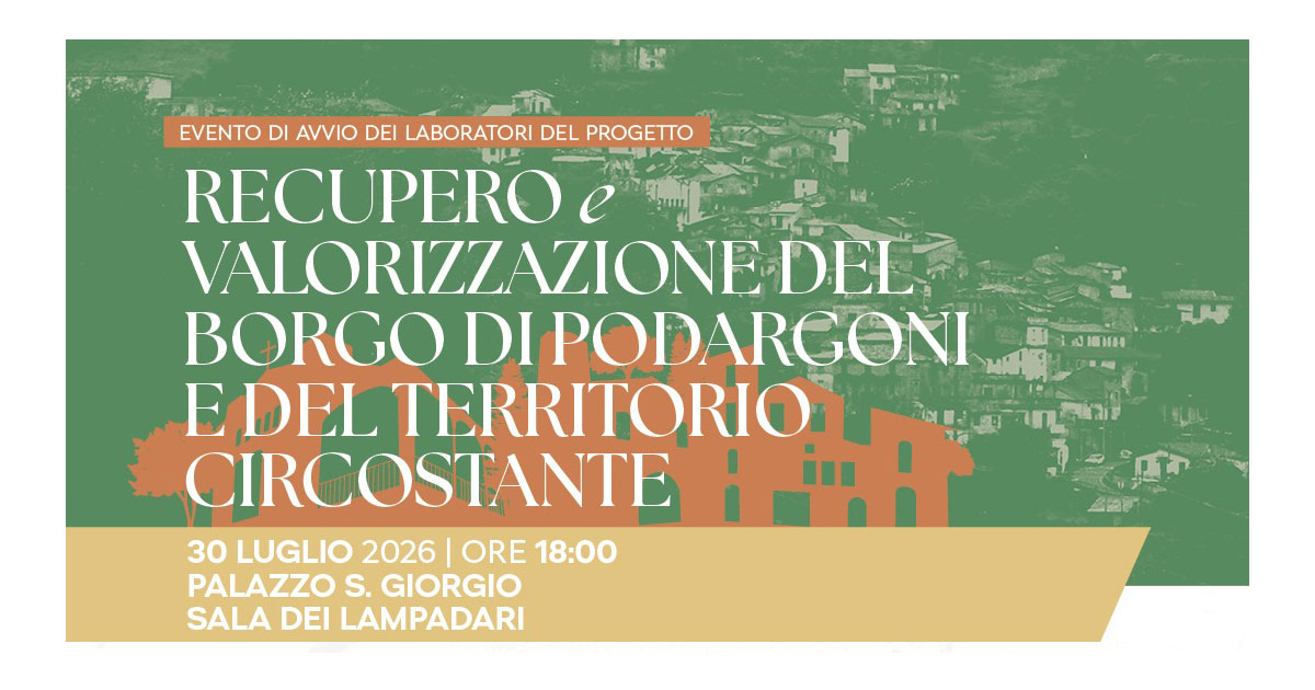Immagine relativa alla notizia Evento di avvio dei Laboratori di rigenerazione culturale e sociale - Progetto Recupero e valorizzazione del borgo di Podargoni e del territorio circostante