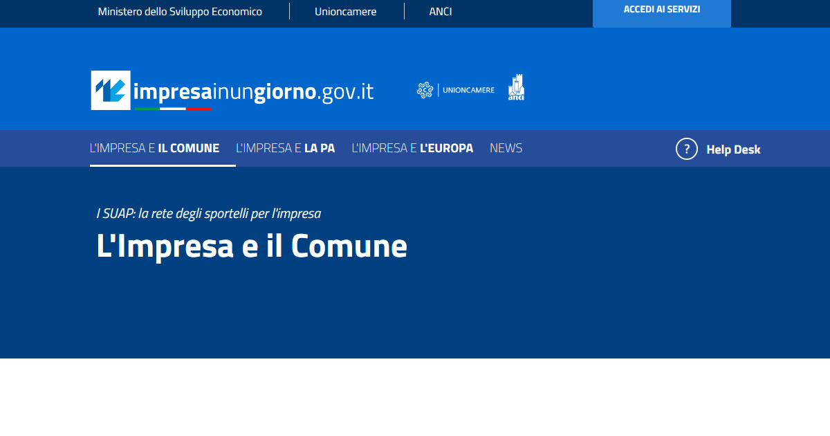 immagine principale servizio Impresa in un giorno - SUAP